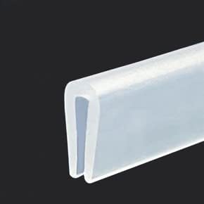 Clear Rubber Edge Trim，U Channel Silicone Rubber Edge Trim, 1/16" Slot by Protalwell
