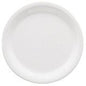 Yanco MS-107WT Mile Stone Narrow Rim Round Plate, 7.25" Diameter, Melamine, White Color, Pack of 48
