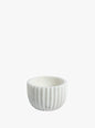 Whispering Ribbed Marble Bowl – 4" Handcrafted Decorative Marble Accent Bowl for Tabletop, Vanity, or Entryway, Modern White Stone Catchall Dish