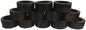 Ramkudi Dark Brown Napkin Rings Set of 12 | Wooden Round Napkin Holder by Ramkudi