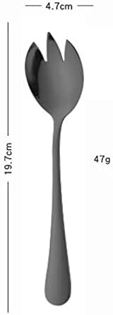 Salad Servers Salad Spoons and Fork Set Stainless Steel Serving Utensils - Image 5