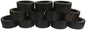 Napkin Holder Set of 12 Natural Dark Brown Napkin Ring by Bambookari