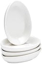 Vikko Mini White Plate for Butter or Sauce, 3.4 Inch Small White Porcelain Plate Set of 4, Dishwasher Safe
