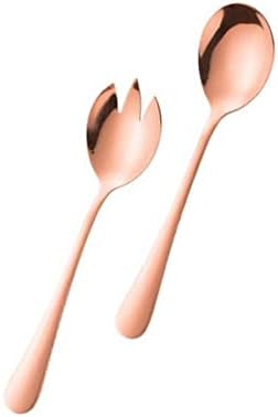 Salad Servers Salad Spoons and Fork Set Stainless Steel Serving Utensils - Image 6