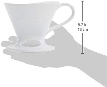 Melitta 1 Cup Porcelain Pour-Over Cone Coffeemaker, Glossy White - Image 9