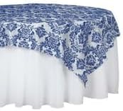 Efavormart Royal Damask Flocking Square Tablecloth Overlay 60"x60" Square - Image 8
