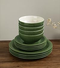 Famiware Ceramic Plates and Bowls Sets, Handmade Dishes Dinnerware - Image 6