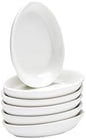 Vikko Mini White Plate for Butter or Sauce, 3.4 Inch Small White Porcelain Plate Set of 6, Dishwasher Safe