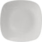 Tuxton China BWH-110C Plate, 11-1/8", Square, Rolled Edge, Microwave and Dishwasher Safe, Oven Proof, Fully Vitrified, Ceramic, DuraTux, White, Pack of 12