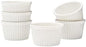 Vikko White Ramekin, Set of 6 Fine Porcelain Ramekins, Stackable 3 Inch Bowls, 3.5 Ounce Dips Dish, Dishwasher Safe