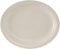 Tuxton China TNR-914 Platter, 13-3/4" x 11-1/4", Oval, Narrow Rim, Microwave and Dishwasher Safe, Oven Proof, Fully Vitrified, Ceramic, Nevada, American White/Eggshell, Pack of 12