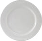 Tuxton China ALA-102 Plate, 10-1/4" Diameter, Round, Wide Rim, Rolled Edge, Microwave and Dishwasher Safe, Oven Proof, Fully Vitrified, Alaska, Porcelain White, Pack of 12