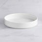 Lore Bright White Porcelain Deep Plate, 10 3/4 Inch, Raised Rim, Dishwasher Safe, Stackable, Scandinavian Design, 12 per Case