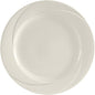 Tuxton China ASU-006 Plate, 10" Diameter, Round, Wide Rim, Embossed Pattern, Microwave and Dishwasher Safe, Oven Proof, Fully Vitrified, Ceramic, AlumaTux, San Marino, Pearl White, Pack of 12