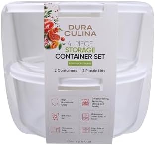 4-Piece Glass Food Storage Containers Set | 6.5-Cup, Leakproof | Microwave - Image 4