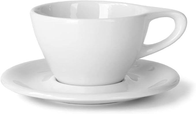 notNeutral Lino Porcelain Cup & Saucer Small Latte 8 oz by notNeutral