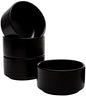 Vikko Modern Soup Bowls, Set of 4 Black Matte Porcelain Bowls, Large Size 22 oz Elegant Restaurant Style Soup Bowl Set, Microwave and Dishwasher Safe