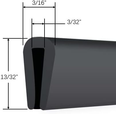 Rubber Edge Trim, 3/32" U Channel Edge Trim, Fit - Image 2