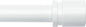 Curtain Rods for Windows 16 to 88 Inches Adjustable Length 1 Inch Diameter Window Curtain Rod with Aluminium End Cap, White