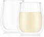 Bodum Skal Chardonnay Glass, Double Wall, High-Heat Borosilicate Glass, Set of 2