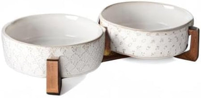 LE TAUCI Dog Bowl Set with Acacia Wood Stand - Image 10