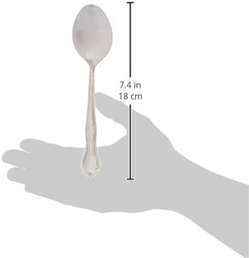 New Star Foodservice Rose Pattern 18/0 Stainless Steel Dinner/Dessert Spoon - Image 3