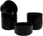 Vikko Modern Soup Bowls, Set of 6 Black Matte Porcelain Bowls, Large Size 22 oz Elegant Restaurant Style Soup Bowl Set, Microwave and Dishwasher Safe