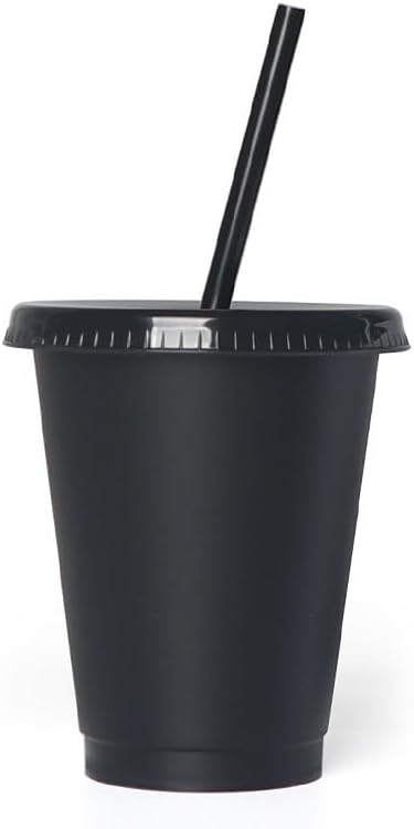 16 oz Reusable Black Plastic Cups - Image 8