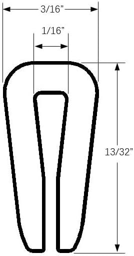 Clear Rubber Edge Trim，U Channel Silicone Rubber Edge Trim, 1/16" Slot - Image 3