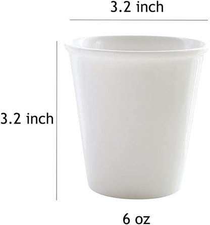 Sizikato 6pcs Porcelain Tumbler, 6 Oz Drinking Glasses Ceramic Cups - Image 2