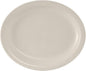 Tuxton China TNR-019 Platter, 12-1/2" x 10-1/4", Oval, Narrow Rim, Microwave and Dishwasher Safe, Oven Proof, Fully Vitrified, Ceramic, Nevada, American White/Eggshell, Pack of 12