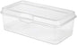 Sterilite Large FlipTop, Stackable Small Storage Bin with Hinging Lid, Plastic Container to Organize Desk at Home, Classroom, Office, Clear, 1-Pack