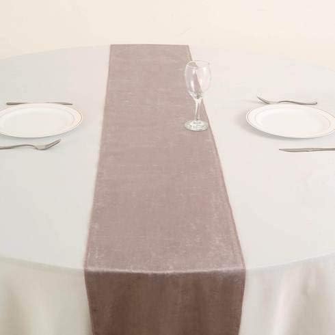 10 pcs 12x108-Inch Mauve Premium Velvet Table Runners Wedding Reception - Image 2