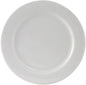 Tuxton China ALA-094 Plate, 9-1/2" Diameter, Round, Wide Rim, Rolled Edge, Microwave and Dishwasher Safe, Oven Proof, Fully Vitrified, TuxCare, Healthcare, Alaska, Porcelain White, Pack of 24