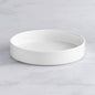 Lore Bright White Porcelain Deep Plate, 9 1/4 Inch, Raised Rim, Dishwasher Safe, Stackable, 12 Case, Glossy Finish