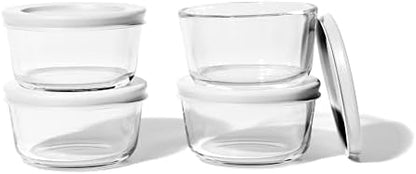 8-Piece Glass Food Storage Containers Set | 1-Cup, Leakproof | Microwave - Image 4