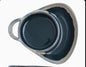 Soup and Side Bowl Plate Ceramic, Chip and Dip Divided Bowls, Anti-Soggy Cereal Bowl Bread Dipping Bowls Plates for Salad Breakfast, and Sandwich Ideal for Home and Restaurant (blue)