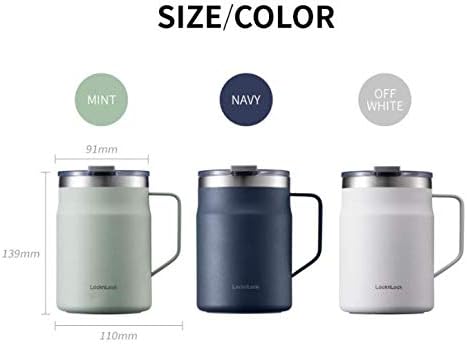 LocknLock Metro Mug, Premium 18/8 Stainless Steel Metal, Double Wall Insulated - Image 3