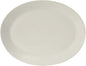 Tuxton China AMU-025 Platter, 15-3/8" x 11-7/8", Oval, Wide Rim, Microwave and Dishwasher Safe, Oven Proof, Fully Vitrified, Ceramic, AlumaTux, Modena, Pearl White, Pack of 6