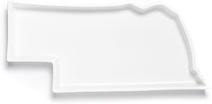 Nebraska Shaped Baking Dish Serving Platter or Decorative Tray Charming Porcelain Bakeware Oven Microwave and Dishwasher Safe