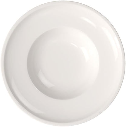 Villeroy & Boch Artesano Original Collection Wide-Rimmed Deep Plate, 9.75 in Diameter, 10 oz Capacity, Premium Porcelain, Made in Germany, Rich, Creamy White