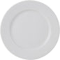 Tuxton China ALA-090 Plate, 9" Diameter, Round, Wide Rim, Rolled Edge, Microwave and Dishwasher Safe, Oven Proof, Fully Vitrified, TuxCare, Healthcare, Alaska, Porcelain White, Pack of 24