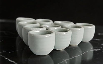 1shopforyou Mini Ceramic Japanese Style Handmade Tea Cups – Set of 10 - Image 5