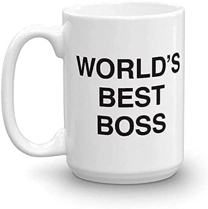 Worlds Best Boss Mug for Managers and Coworkers, Funny Boss Gift | 15oz by FocusonqualityEnrichlife