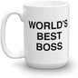Worlds Best Boss Mug for Managers and Coworkers, Funny Boss Gift | 15oz by FocusonqualityEnrichlife