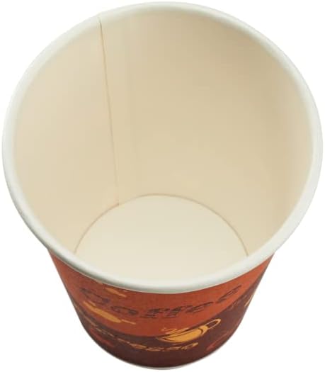 Karat 8 oz Coffee Cups, Café Theme Disposable Paper Hot Cups, 1000ct | C-K508 - Image 4