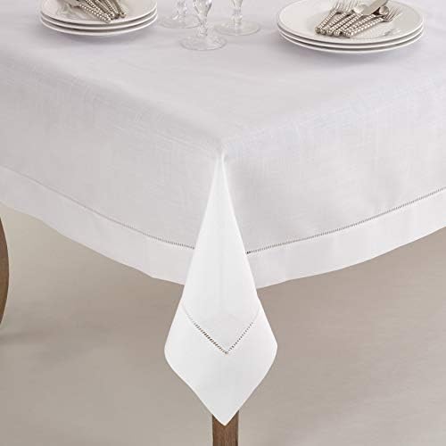 SARO LIFESTYLE Hemstitched Border Tablecloth - Image 3