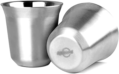 RECAPS 80ml Stainless Steel Espresso Cups Set | 2 Pack Double Wall 304 - Image 3