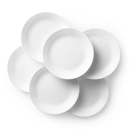 Corelle White Winter Frost Glass Dinner Plates Chip & Crack Resistant Glass by Corelle