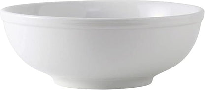 Tuxton China BPB-5203 Menudo/Salad/Pasta Bowl, 58 oz., 8-1/2" Diameter x 3-1/8"H, Round, Microwave and Dishwasher Safe, Oven Proof, Fully Vitrified, DuraTux, Porcelain White, Pack of 12